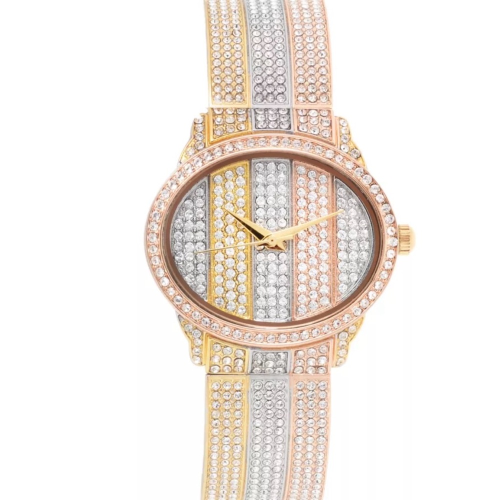 St. Lucia Women’s Quartz Crystal Accent Bracelet Watch